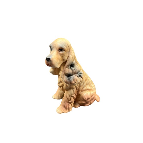 Vintage Cocker Spaniel Figurine - Beautifully Hand Painted Made in Korea - Picture 1 of 4